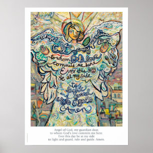 Póster Poster de la oración Ángel de Guardian