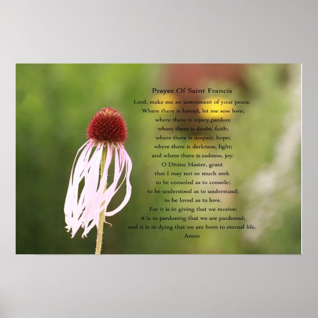 Póster Poster de la Oración de San Francisco (Frente)