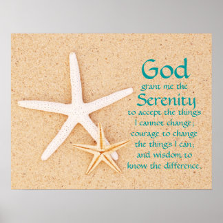 Póster Poster de la Oración de Serenidad Starfish