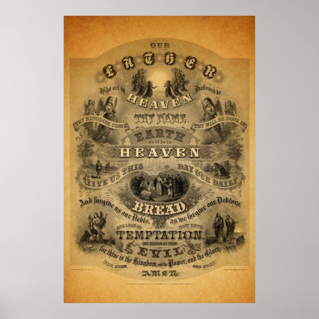 Póster Poster de la oración del Señor 4 (Frente)