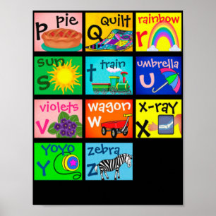Póster Poster de la página de alfabetos 2