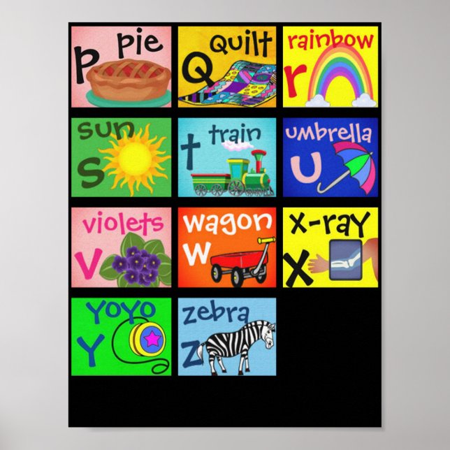 Póster Poster de la página de alfabetos 2 (Frente)
