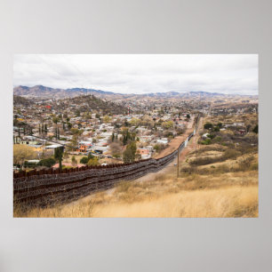Póster Poster de la pared fronteriza entre Estados Unidos