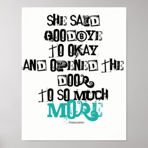 Póster Poster de la pared que ella dijo adiós a la