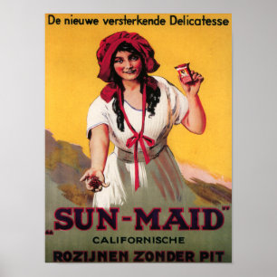Póster Poster de la pasa de California de la Sun-Criada