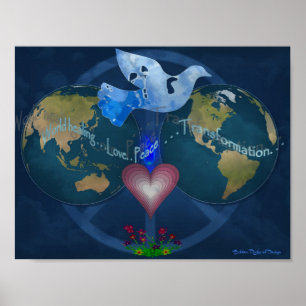 Póster Poster de la paz de mundo