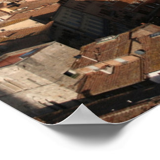 Póster Poster de la Piazza del Campo Siena Italia