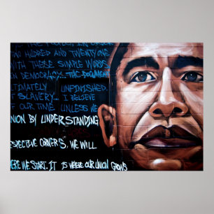 Póster Poster de la pintada de Obama