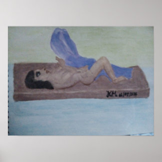 Póster Poster de la pintura de madera para mujeres