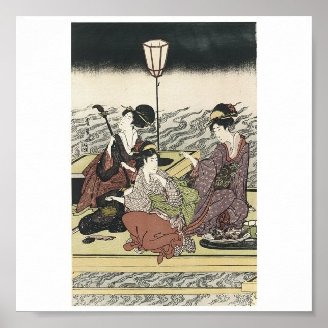 Póster Poster de la pintura japonesa c. Años 1800 (Frente)