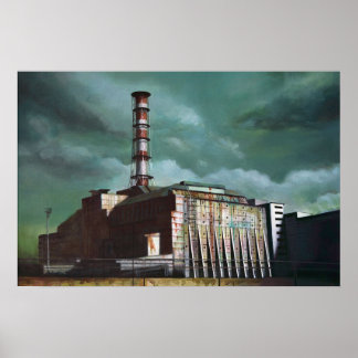 Póster Poster de la planta de energía de Chernobyl