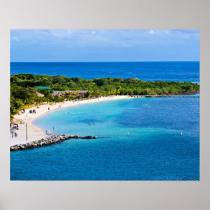 Póster Poster de la playa de Roatan Honduras
