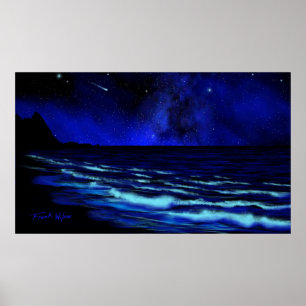 Póster Poster de la playa de Túneles Kauai