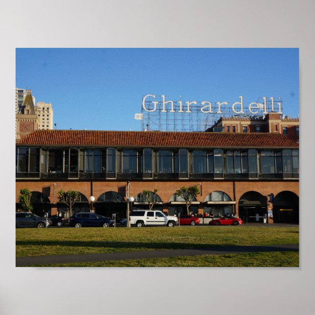Póster Poster de la Plaza Ghirardelli de San Francisco (Frente)