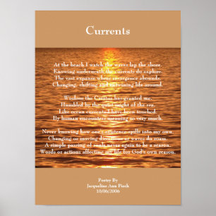 Póster Poster de la poesía de las corrientes