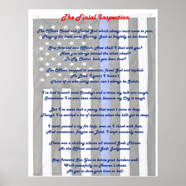 Póster Poster de la Policía de Inspección Final (Frente)