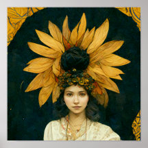 Poster de la princesa del girasol Slava
