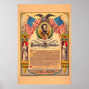 Póster Poster de la proclamación de la emancipación
