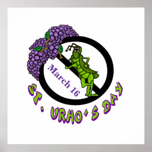 Póster Poster de la prohibición del saltamontes del día