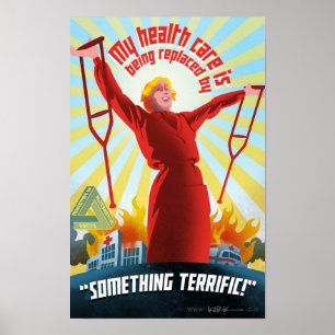 Póster Poster de la propaganda de TrumpCare