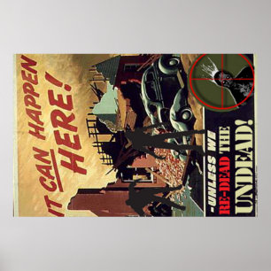 Póster poster de la propaganda del zombi