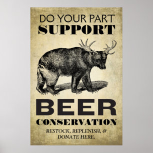 Póster Poster de la protección de la cerveza