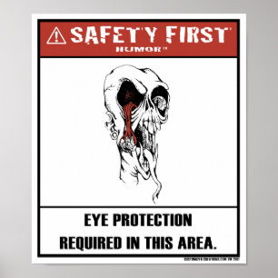 Póster Poster de la protección del Humor-Ojo de la