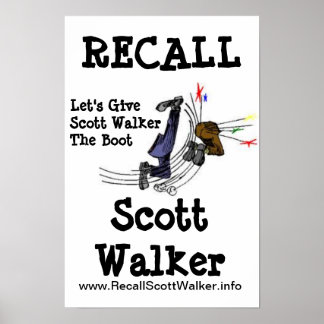 Póster Poster de la protesta de Scott Walker