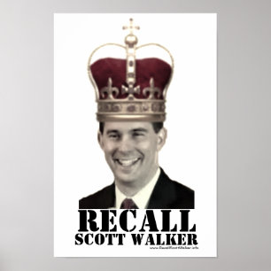 Póster Poster de la protesta de Scott Walker