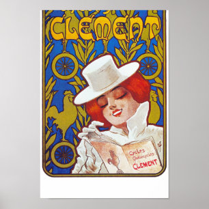 Póster Poster de la publicidad de la bicicleta - ciclos