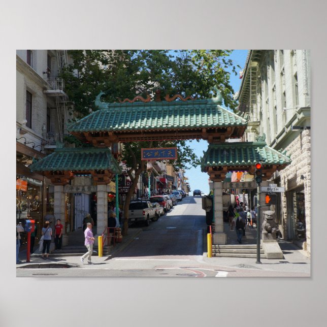 Póster Poster de la Puerta Chinatown de San Francisco (Frente)