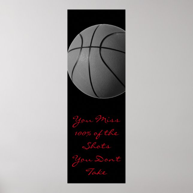 Póster Poster de la Puerta de Baloncesto de Cita Motivado (Frente)