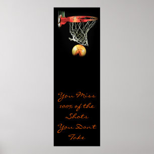 Póster Poster de la Puerta de Baloncesto de Cita Motivado