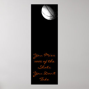 Póster Poster de la Puerta de Baloncesto de Cita Motivado