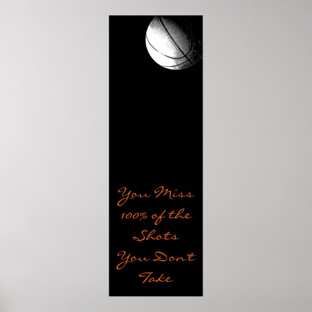 Póster Poster de la Puerta de Baloncesto de Cita Motivado (Frente)