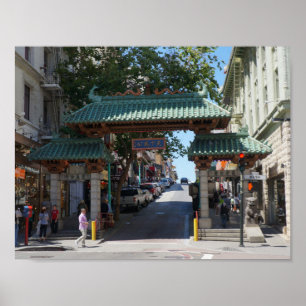 Póster Poster de la puerta de San Francisco Chinatown