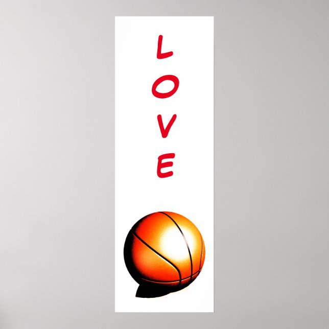 Póster Poster de la puerta del baloncesto Pop Art Love (Frente)
