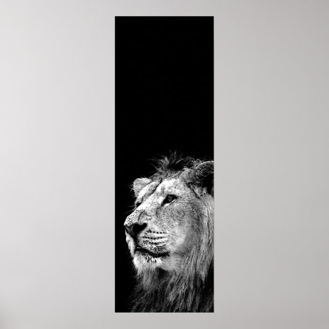 Póster Poster de la puerta del León Blanco Negro - Fotogr (Frente)