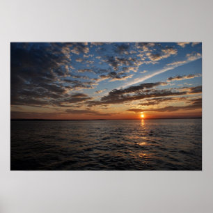 Póster Poster de la puesta del sol de la bahía de