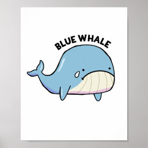 Póster Poster de la Pun de Ballena Triste de Ballena Azul