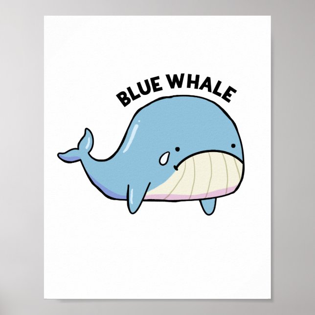 Póster Poster de la Pun de Ballena Triste de Ballena Azul (Frente)