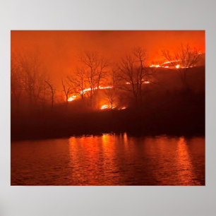 Póster Poster de la quemadura de la pradera de Kansas de