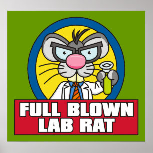 Póster Poster de la rata del laboratorio