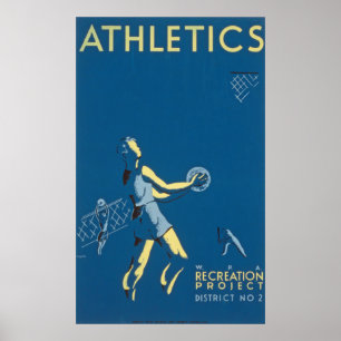 Póster Poster de la reconstrucción del atletismo del