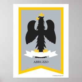 Póster Poster de la región de Abruzzo Abruzzi Italia