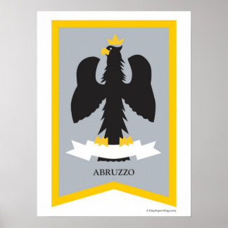 Póster Poster de la región de Abruzzo Abruzzi Italia