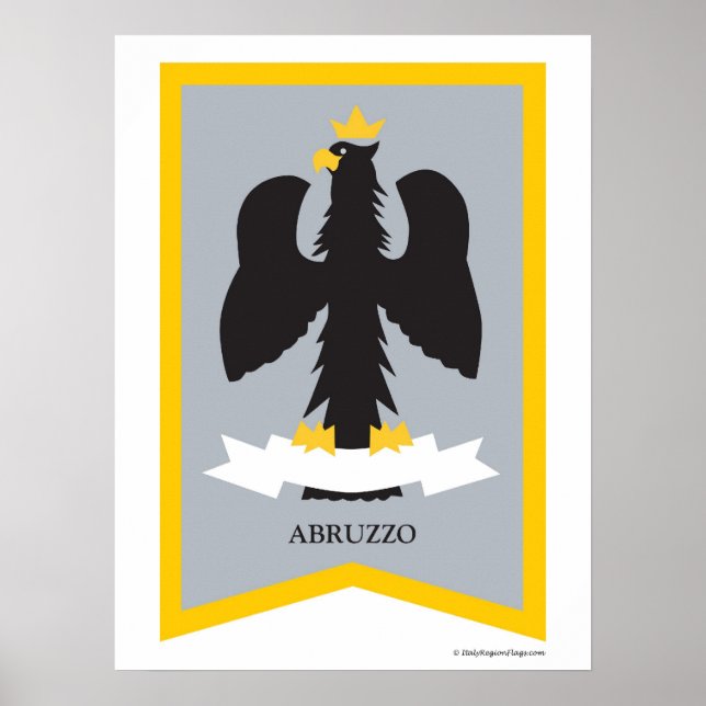 Póster Poster de la región de Abruzzo Abruzzi Italia (Frente)