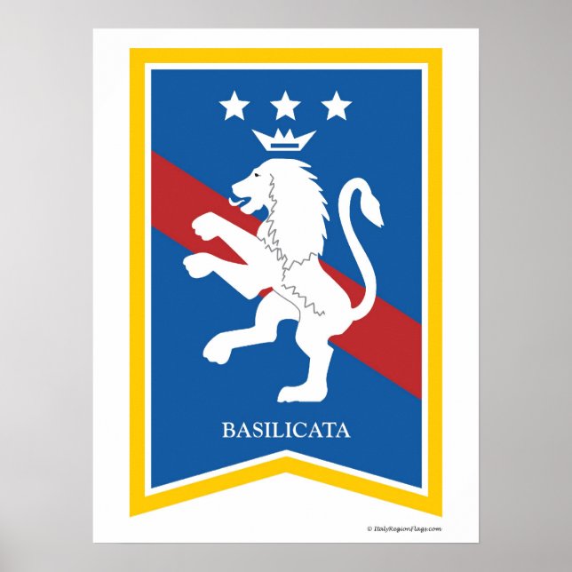 Póster Poster de la región de Basilicata italy (Frente)