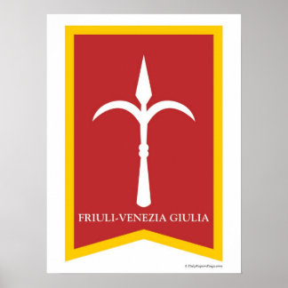 Póster Poster de la región de Friuli Venezia Giulia Itali
