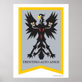 Póster Poster de la región de Trentino Alto Adige